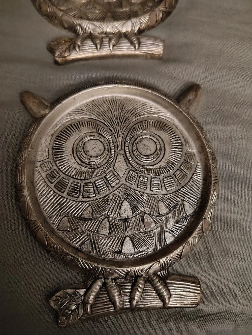 Vintage Style Tan Owl Coasters Set of 6